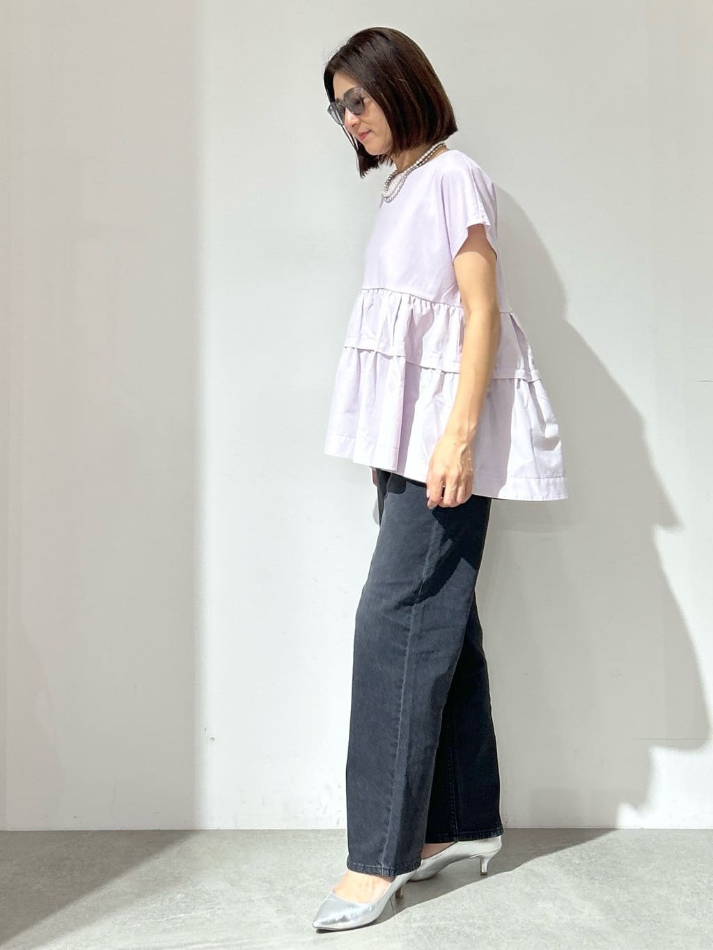 NAKAさんの「OPAQUE.CLIP｜ドッキングティアードトップス【洗濯機洗い可】」を使ったコーディネート