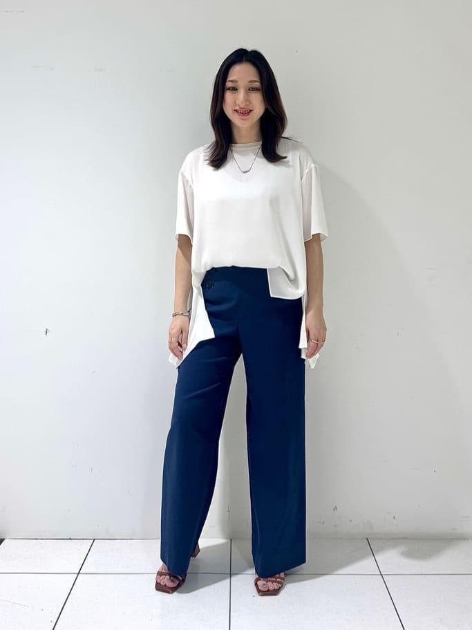 そんさんの「INDIVI｜【バックシャン】デザインTブラウス」を使ったコーディネート