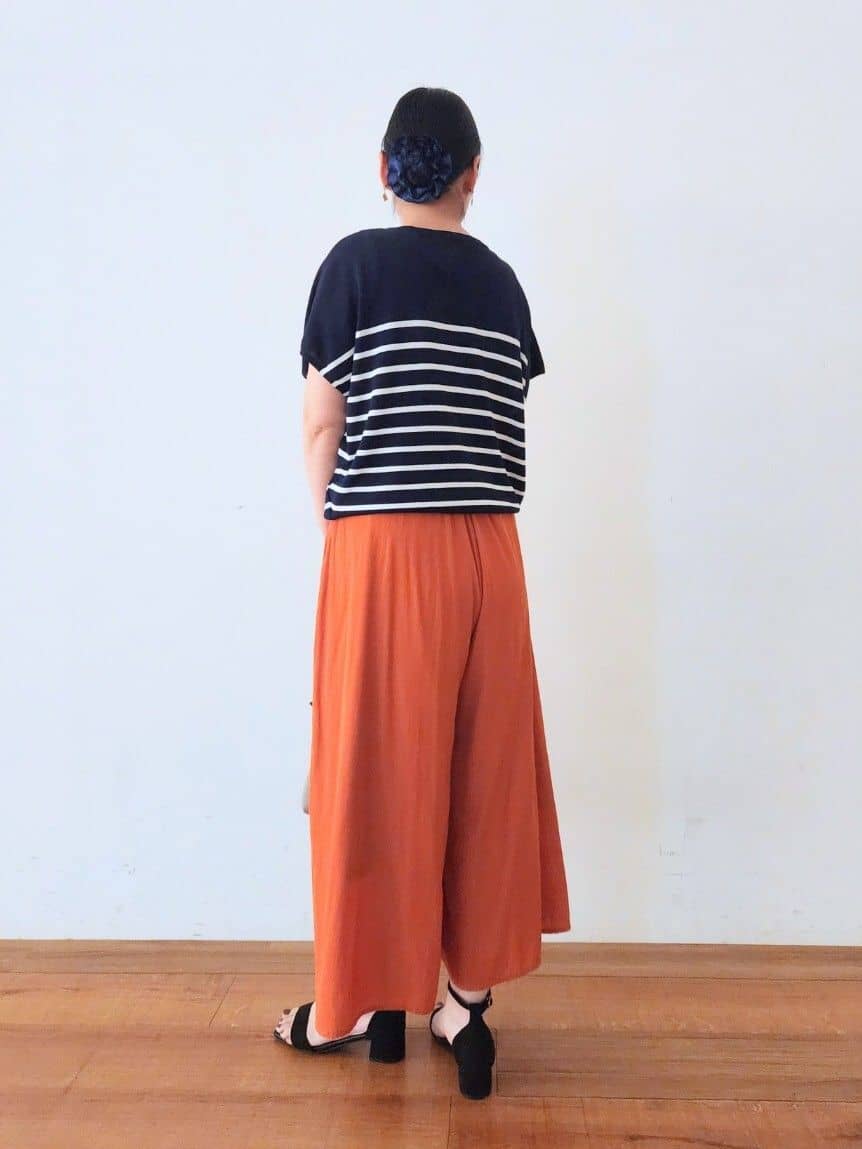 くまさんの「SHOO･LA･RUE｜【ひんやり/S-LL】さらさらな肌触りが心地よい フレンチスリーブニット」を使ったコーディネート