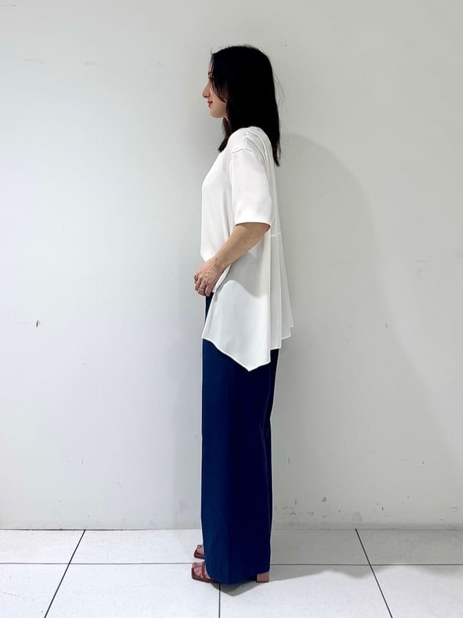 そんさんの「INDIVI｜【バックシャン】デザインTブラウス」を使ったコーディネート