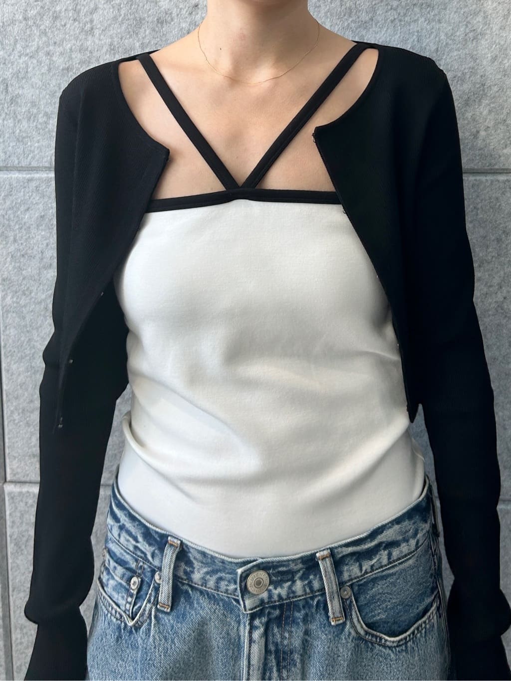 harunaさんの「CODE A｜【Cup-in】design cut camisole」を使ったコーディネート