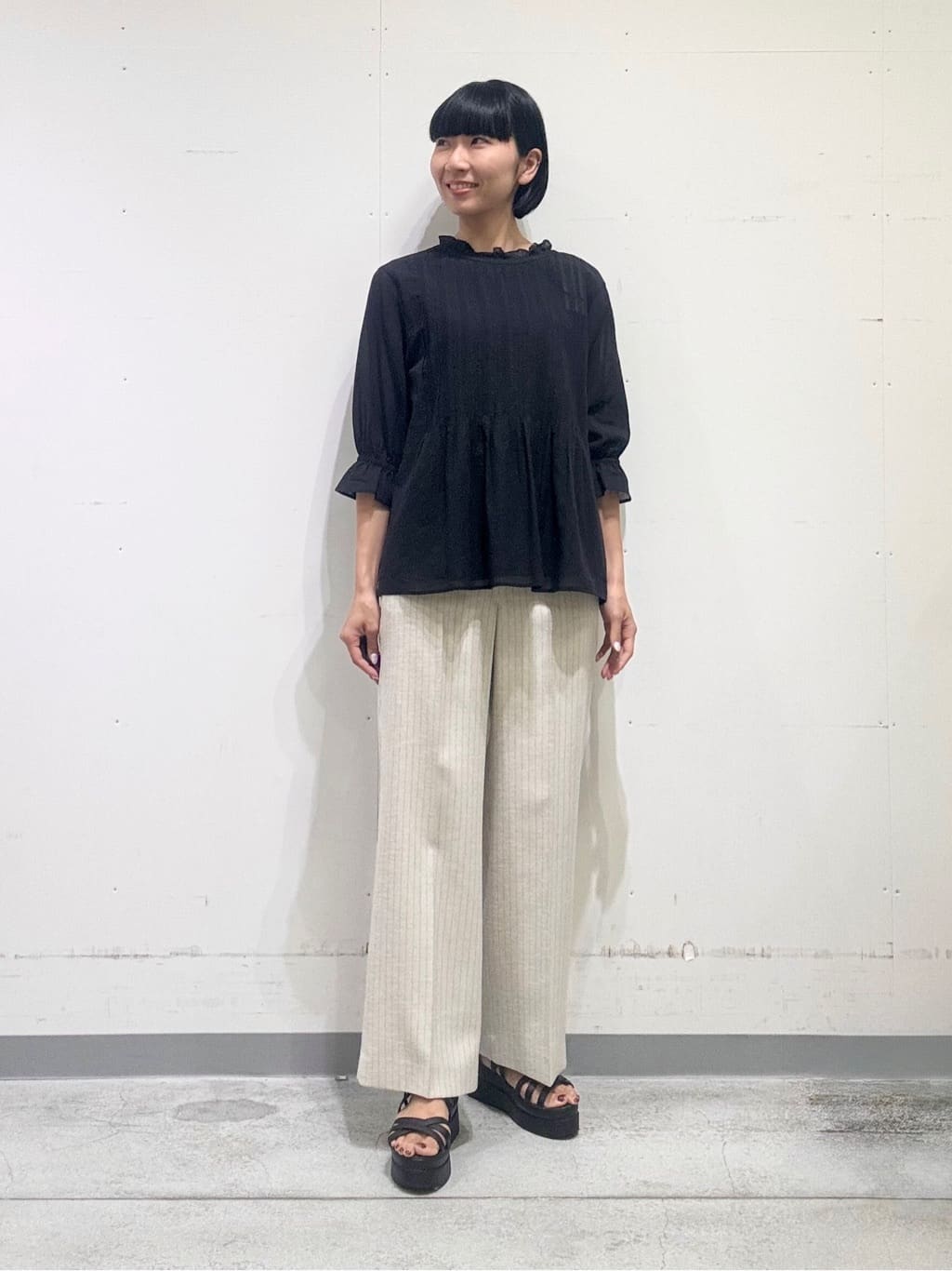 naoさんの「INDIVI｜【洗える/コットン】ピンタックシアーブラウス」を使ったコーディネート