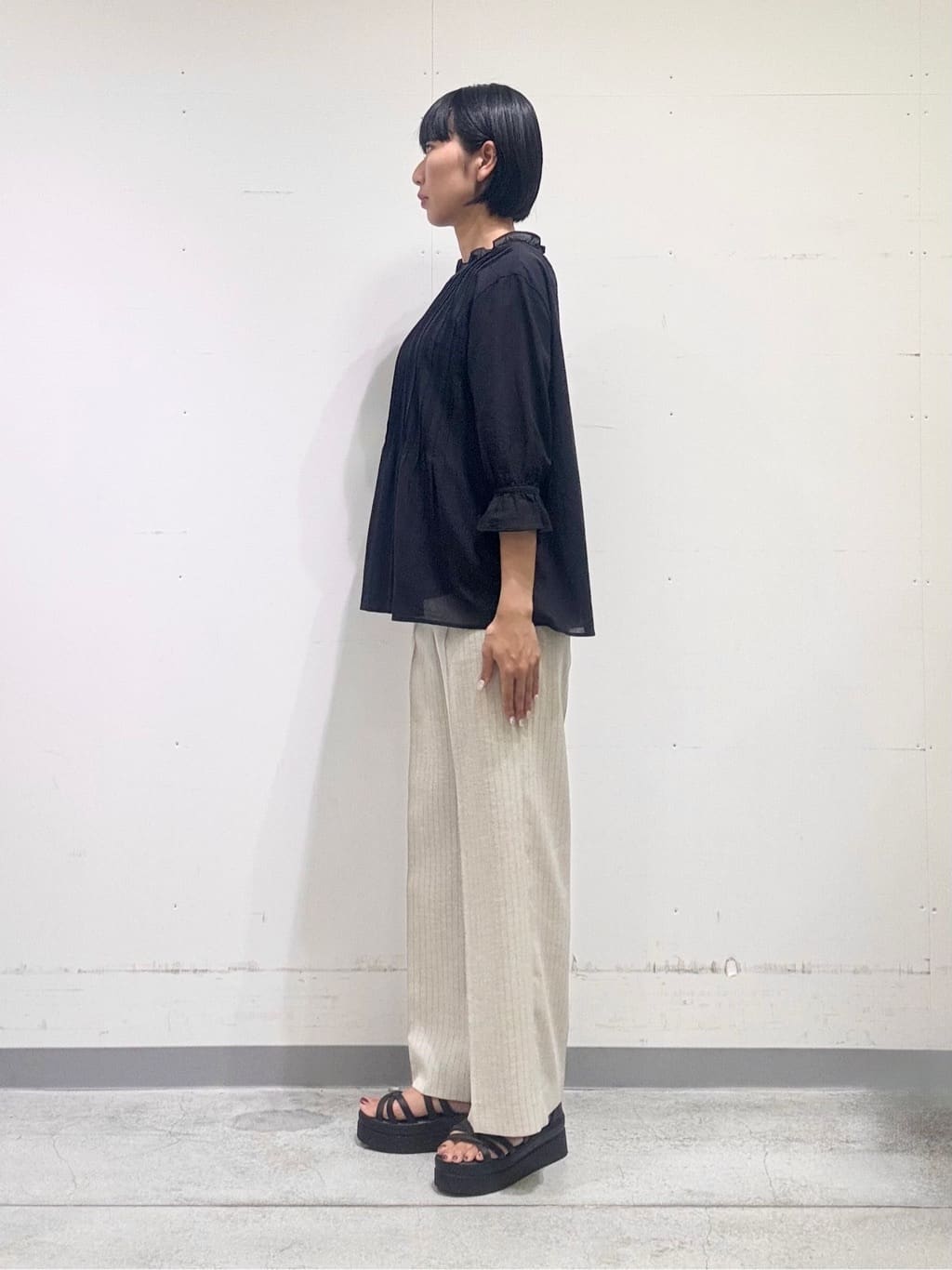 naoさんの「INDIVI｜【洗える/コットン】ピンタックシアーブラウス」を使ったコーディネート