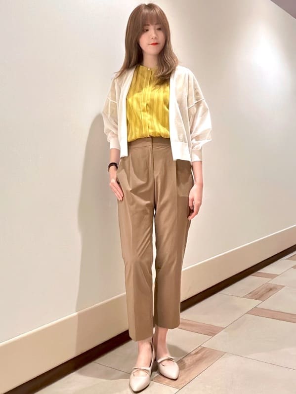 チャイさんの「Reflect｜【洗える】ドビーストライプブラウス」を使ったコーディネート