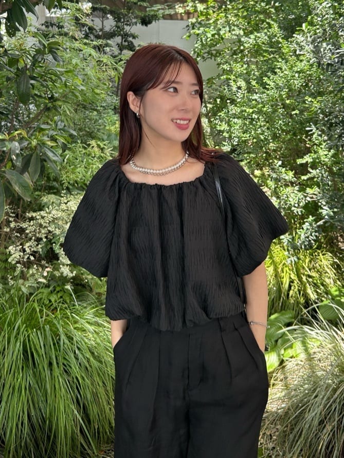 RINAさんの「OPAQUE.CLIP｜【軽量】オイル調合皮ムーンショルダーバッグ」を使ったコーディネート
