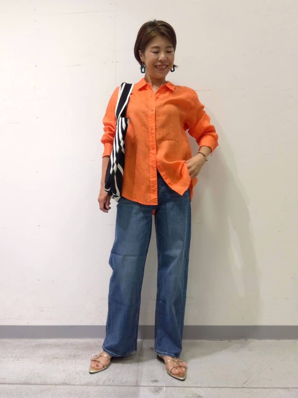 Kさんの「INDIVI｜【洗える／UVケア／SETUP可能】ドロストワイドパンツ」を使ったコーディネート