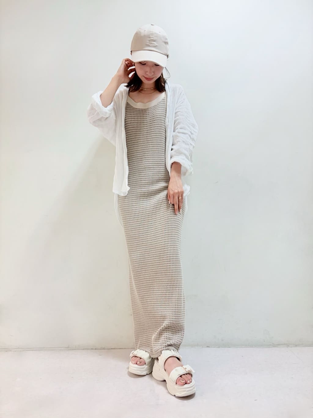 sakiさんの「ESPERANZA｜ギャザーダブルベルトサンダル」を使ったコーディネート