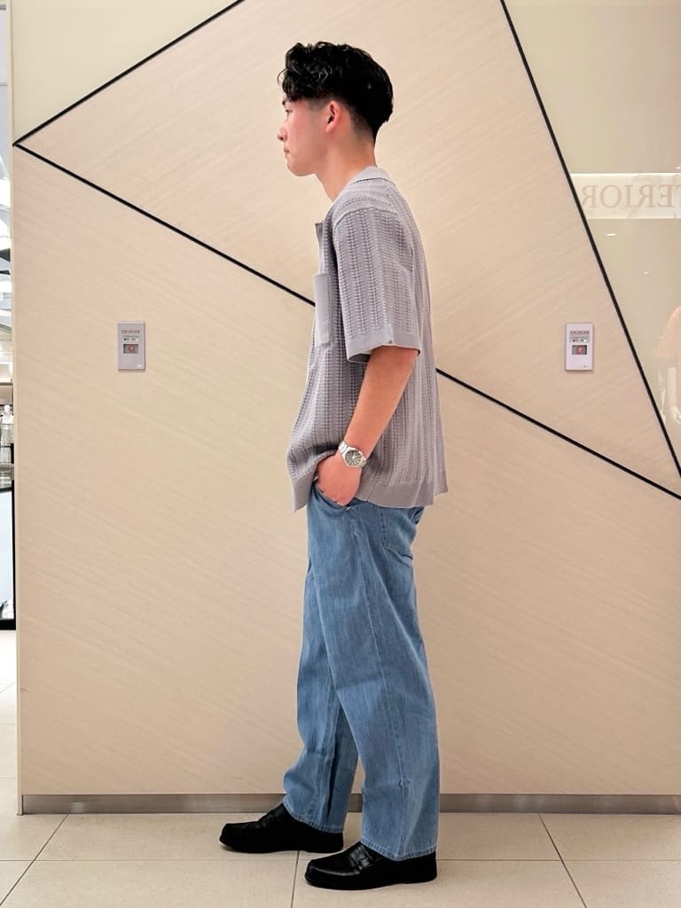 千葉亮太さんの「DRESSTERIOR｜オーガニックコットン キューバニットシャツ」を使ったコーディネート