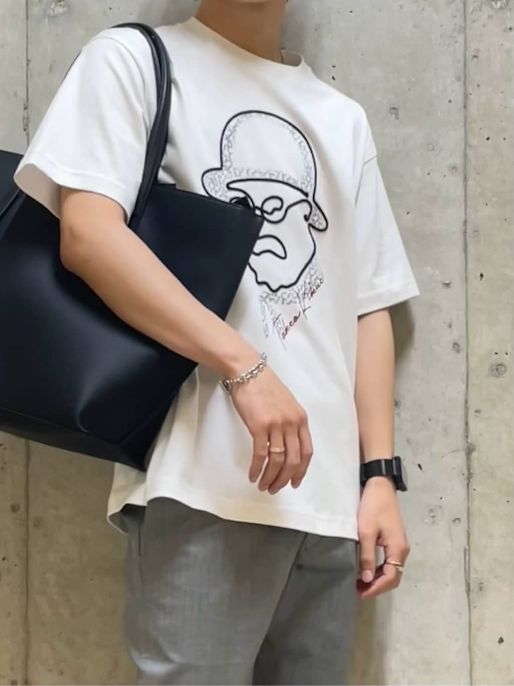 すずきさんの「TAKEO KIKUCHI｜【全7サイズ&times;8色展開！】トップマルチヘリンボン パンツ」を使ったコーディネート