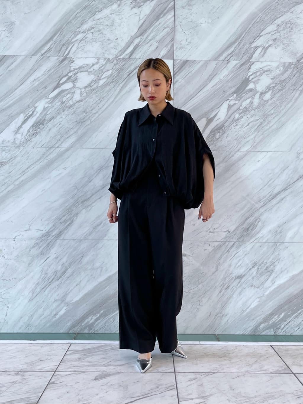 Harukaさんの「INDIVI｜バルーンフォルムブラウス」を使ったコーディネート