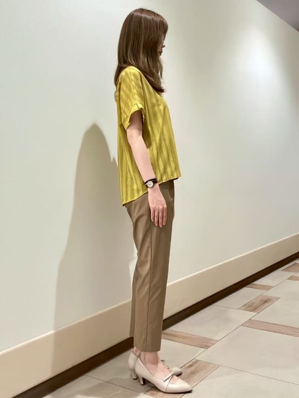 チャイさんの「Reflect｜【洗える】ドビーストライプブラウス」を使ったコーディネート