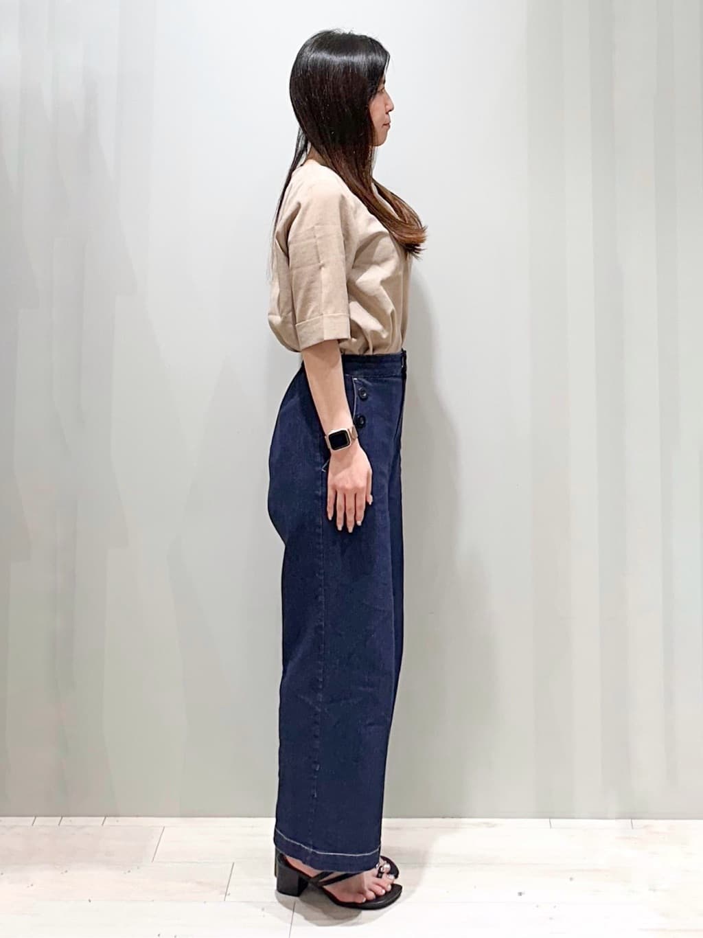 Iguさんの「THE SHOP TK｜◆麻調ブラウス【シワになりにくい/洗える】」を使ったコーディネート
