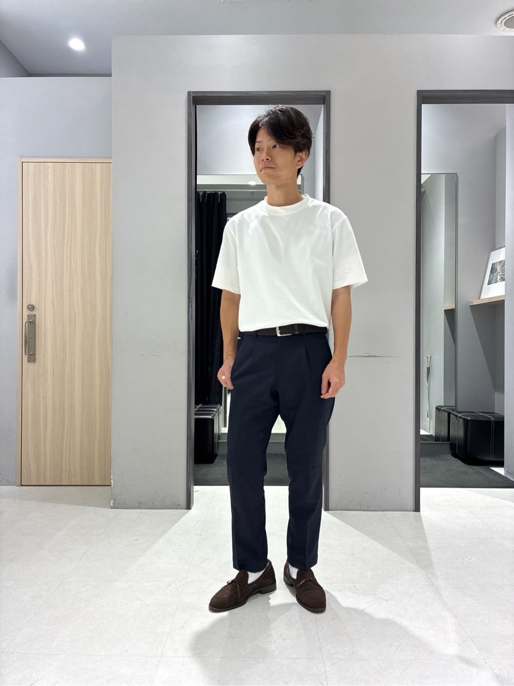 わいずみさんの「TAKEO KIKUCHI｜【COOL CITY WEAR】アーバンクール ジャケット /接触冷感・吸水速乾」を使ったコーディネート