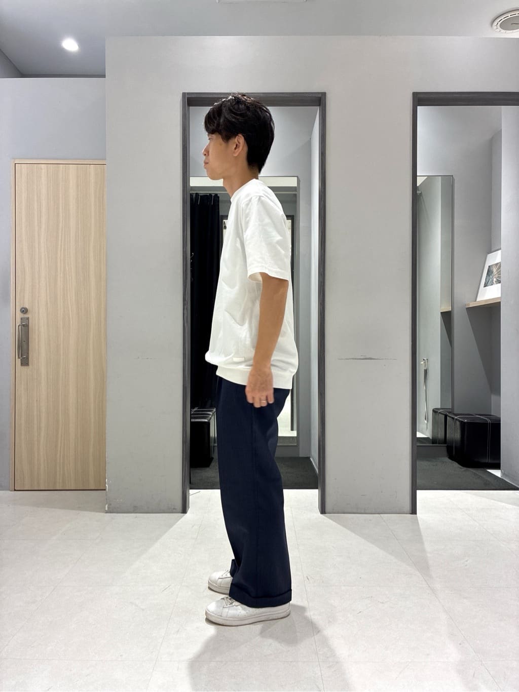 わいずみさんの「TAKEO KIKUCHI｜【抗菌防臭／9色5サイズ展開】ハニカムメランジ ポロシャツ」を使ったコーディネート