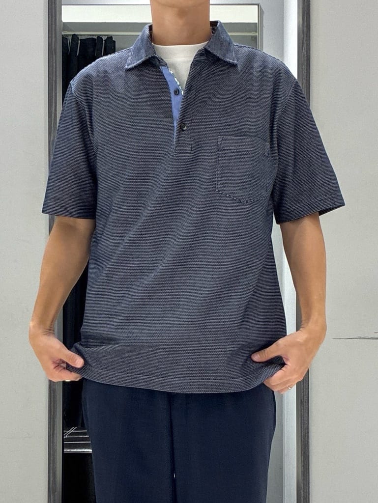 わいずみさんの「TAKEO KIKUCHI｜【抗菌防臭／9色5サイズ展開】ハニカムメランジ ポロシャツ」を使ったコーディネート