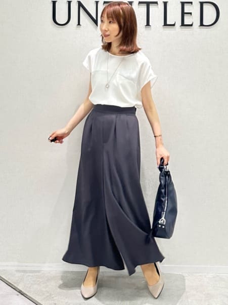 Miwaさんの「UNTITLED｜リーベルラメベア天竺プルオーバファブリック」を使ったコーディネート