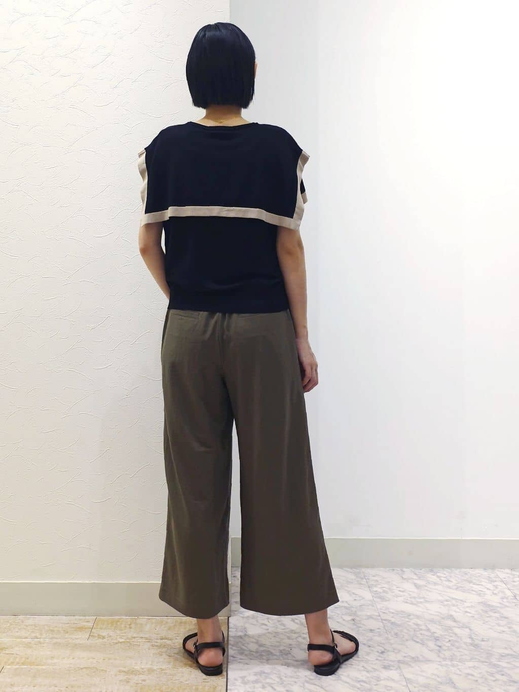 ケイさんの「grove｜【ひんやり/UVカット】大人の可愛さ　セーラーカラーニット」を使ったコーディネート