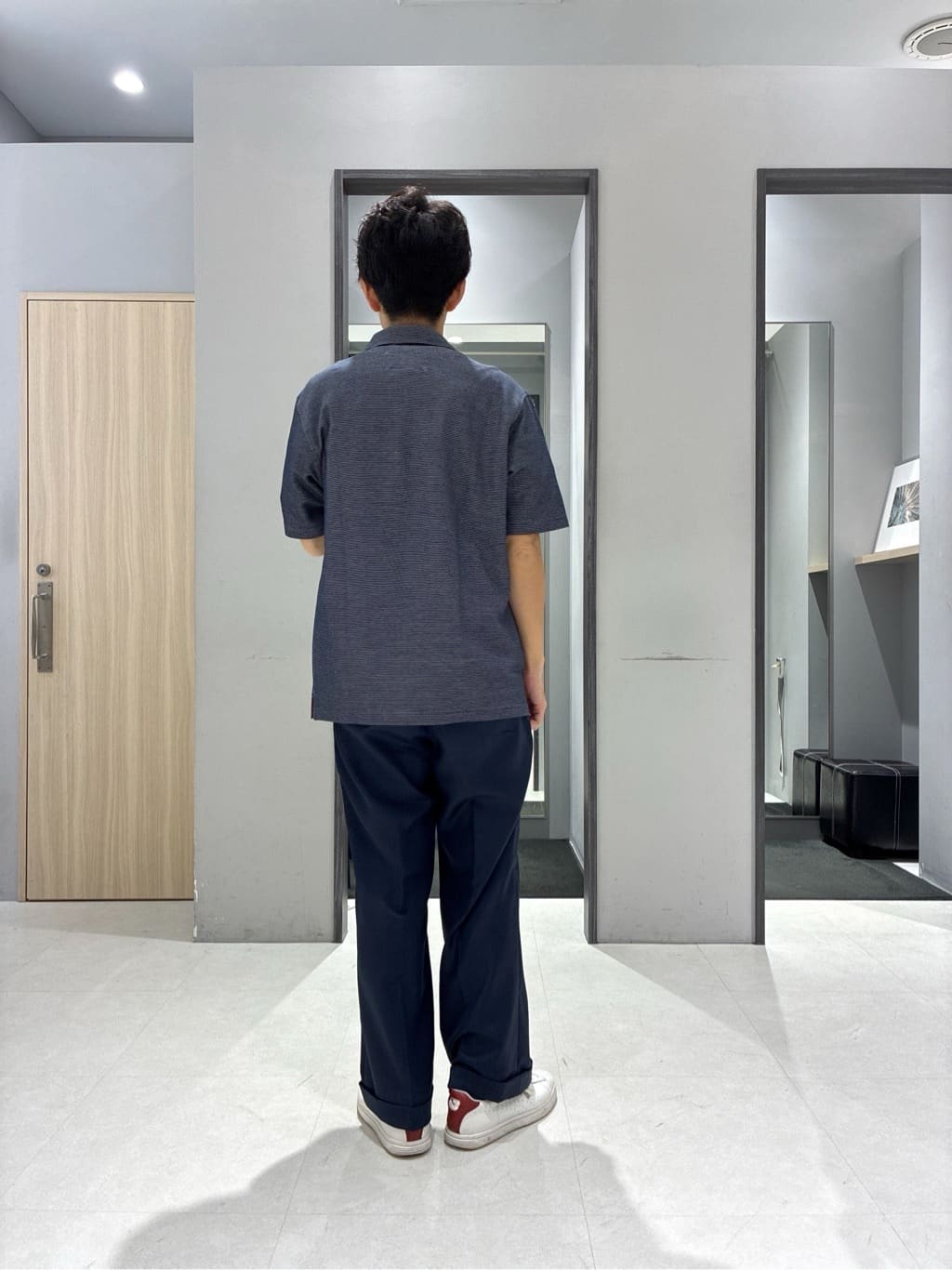 わいずみさんの「TAKEO KIKUCHI｜【抗菌防臭／9色5サイズ展開】ハニカムメランジ ポロシャツ」を使ったコーディネート