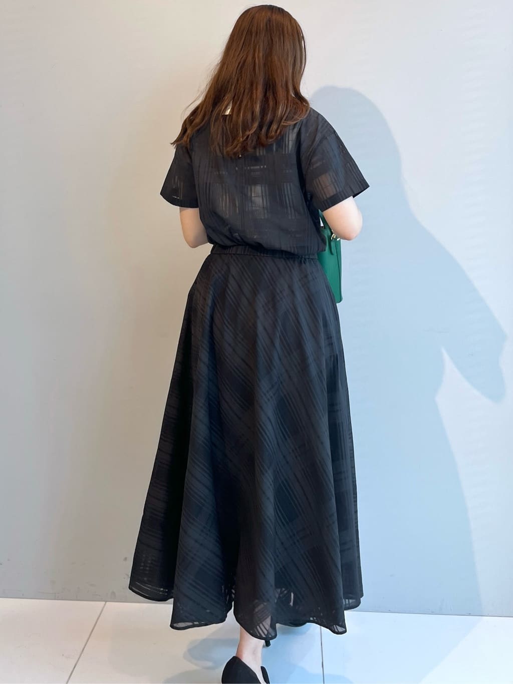 Saekoさんの「UNTITLED｜【シアー】チェックスタンドネックブラウス」を使ったコーディネート