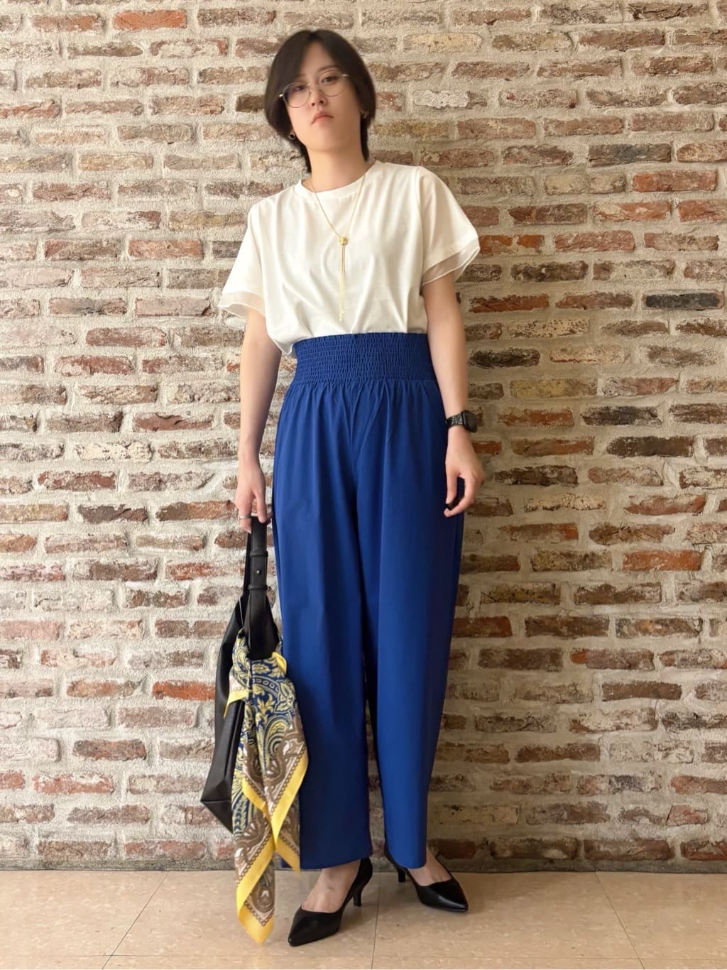 しばさんの「THE SHOP TK｜【スッキリ決まる】パナマメッシュジレ/洗える/セットアップ可」を使ったコーディネート