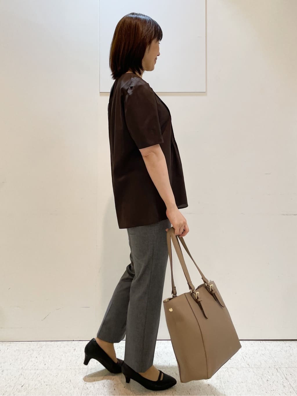 めいさんの「Reflect｜【すっきり見え！長め丈】ピンタックデザインチュニックブラウス」を使ったコーディネート
