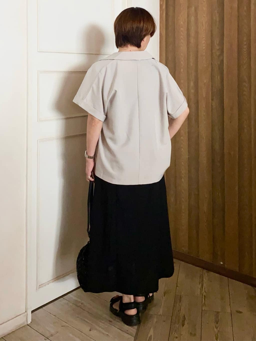 WAさんの「SHOO･LA･RUE｜【S-LL】さらりと着たい大人のための 麻調半袖ジャケット」を使ったコーディネート