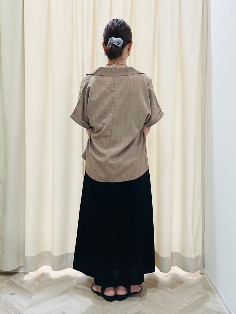 ちはるさんの「SHOO･LA･RUE｜【S-LL】さらりと着たい大人のための 麻調半袖ジャケット」を使ったコーディネート