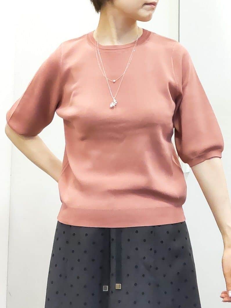 やまちゃんさんの「grove｜ひんやり多機能・やわらかドライタッチ五分袖プルオーバー」を使ったコーディネート