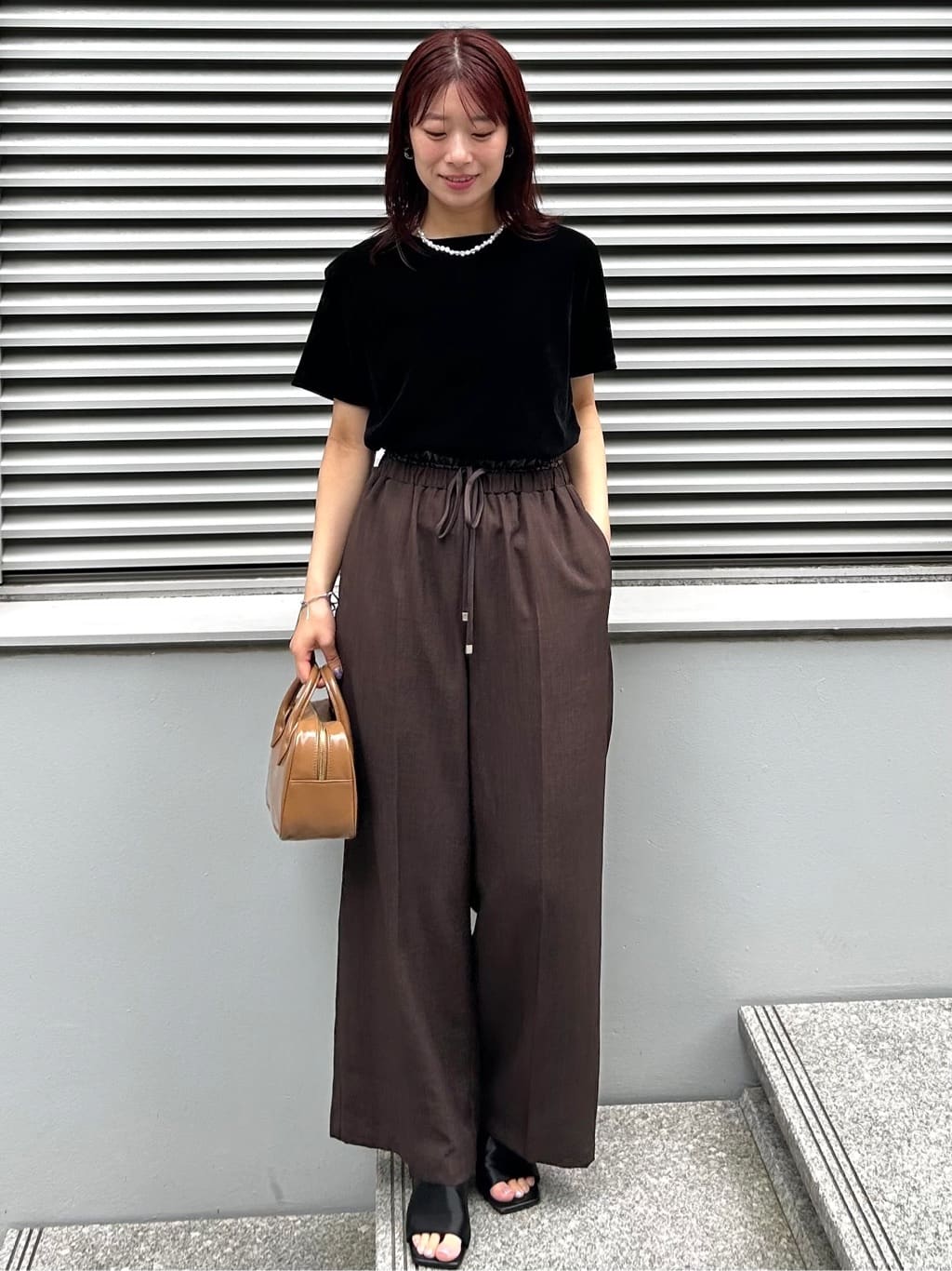 RINAさんの「OPAQUE.CLIP｜フロッキーチュールTシャツ【洗濯機洗い可】」を使ったコーディネート