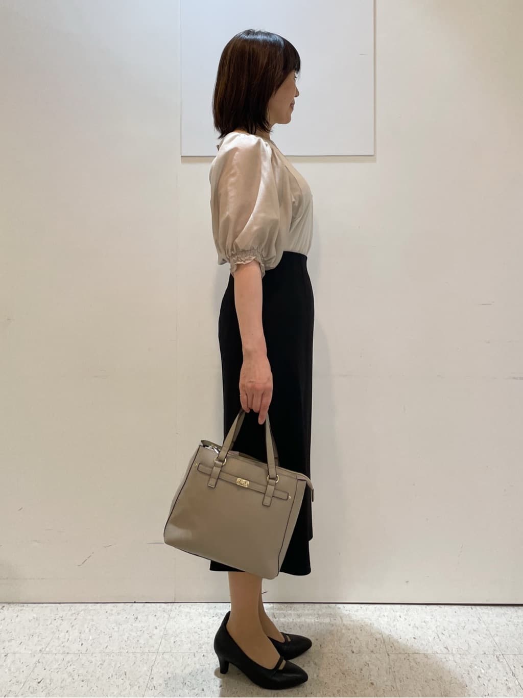 めいさんの「Reflect｜パール調リングネックレス」を使ったコーディネート