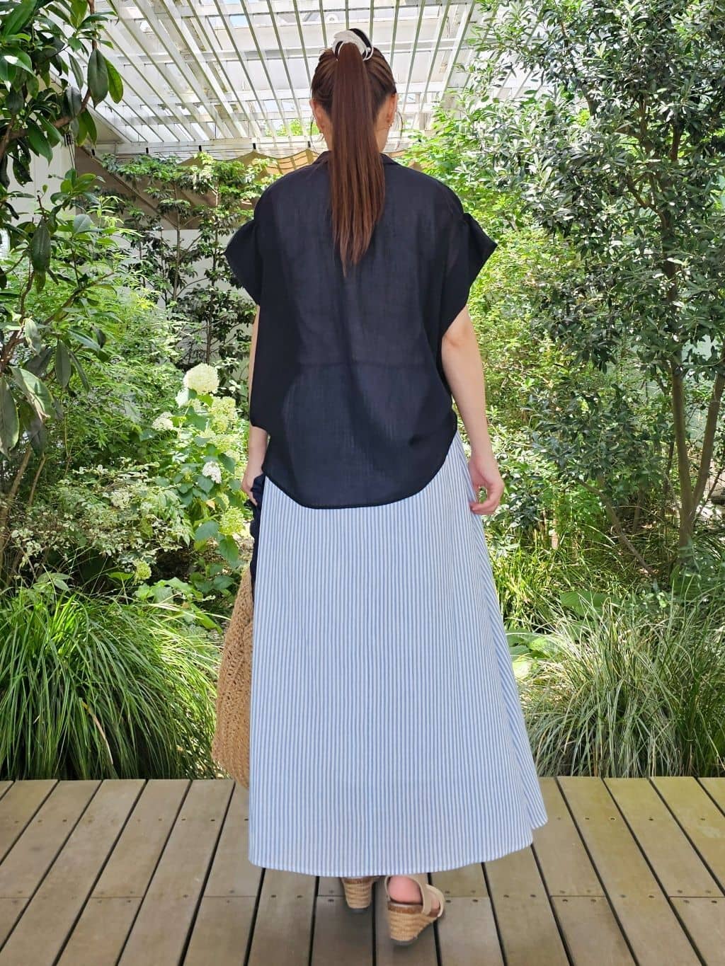 ゆゆさんの「SHOO･LA･RUE｜【S-LL】さらシャリコットン 上品なシアー感のデザインシャツ」を使ったコーディネート