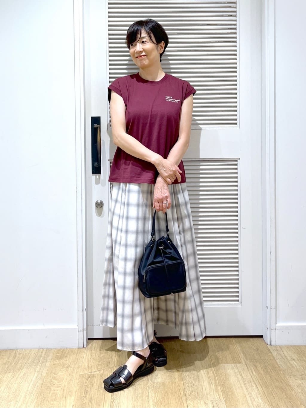 Miyazakiさんの「Dessin｜【洗える】オーガニックコットンフレンチスリーブ」を使ったコーディネート