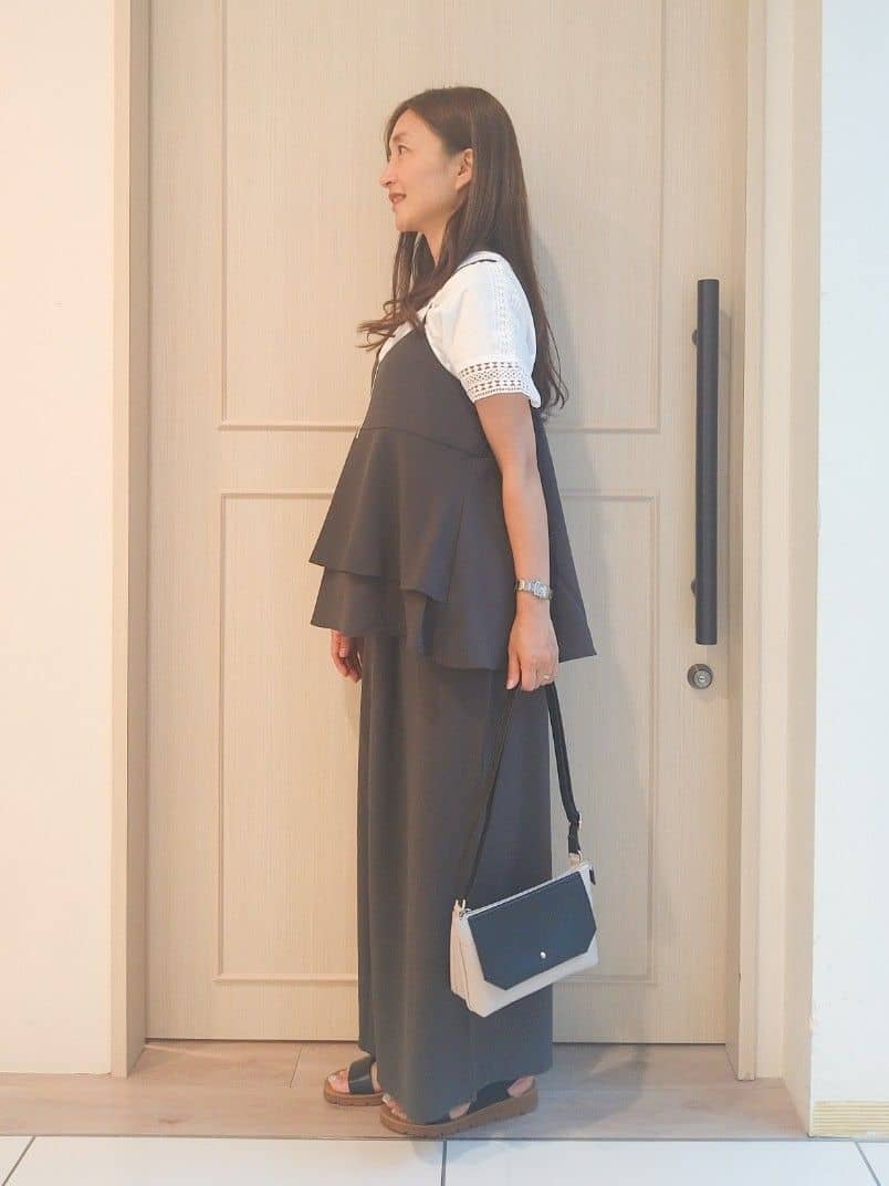mi-saさんの「SHOO･LA･RUE｜【S-LL/セットアップ可/ひんやり】女性らしさ溢れる ティアードキャミソール」を使ったコーディネート