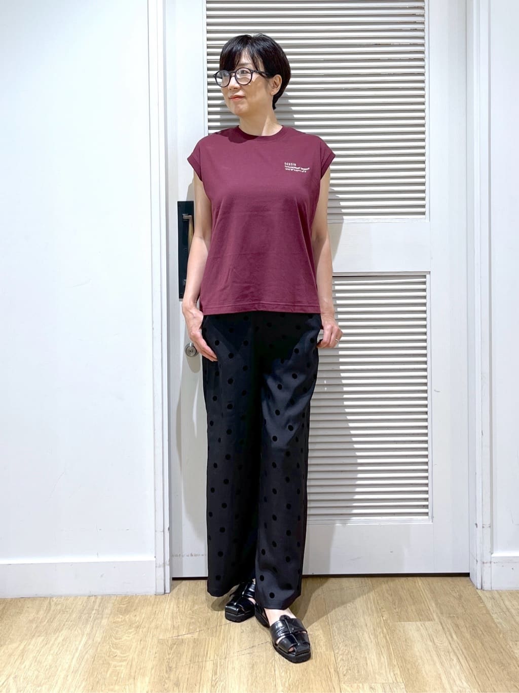 Miyazakiさんの「Dessin｜【洗える】オーガニックコットンフレンチスリーブ」を使ったコーディネート