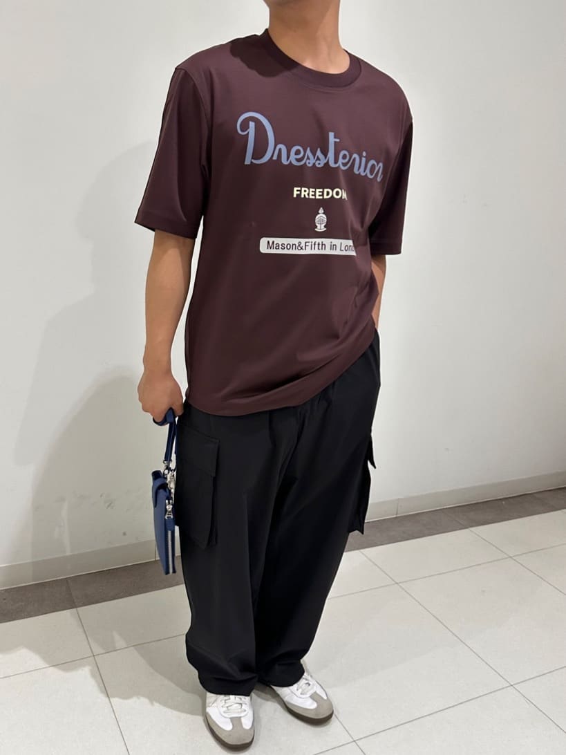 MATSUBARAさんの「DRESSTERIOR｜【接触冷感/抗菌防臭/消臭】ICE CLEAR COTTON ロゴT」を使ったコーディネート