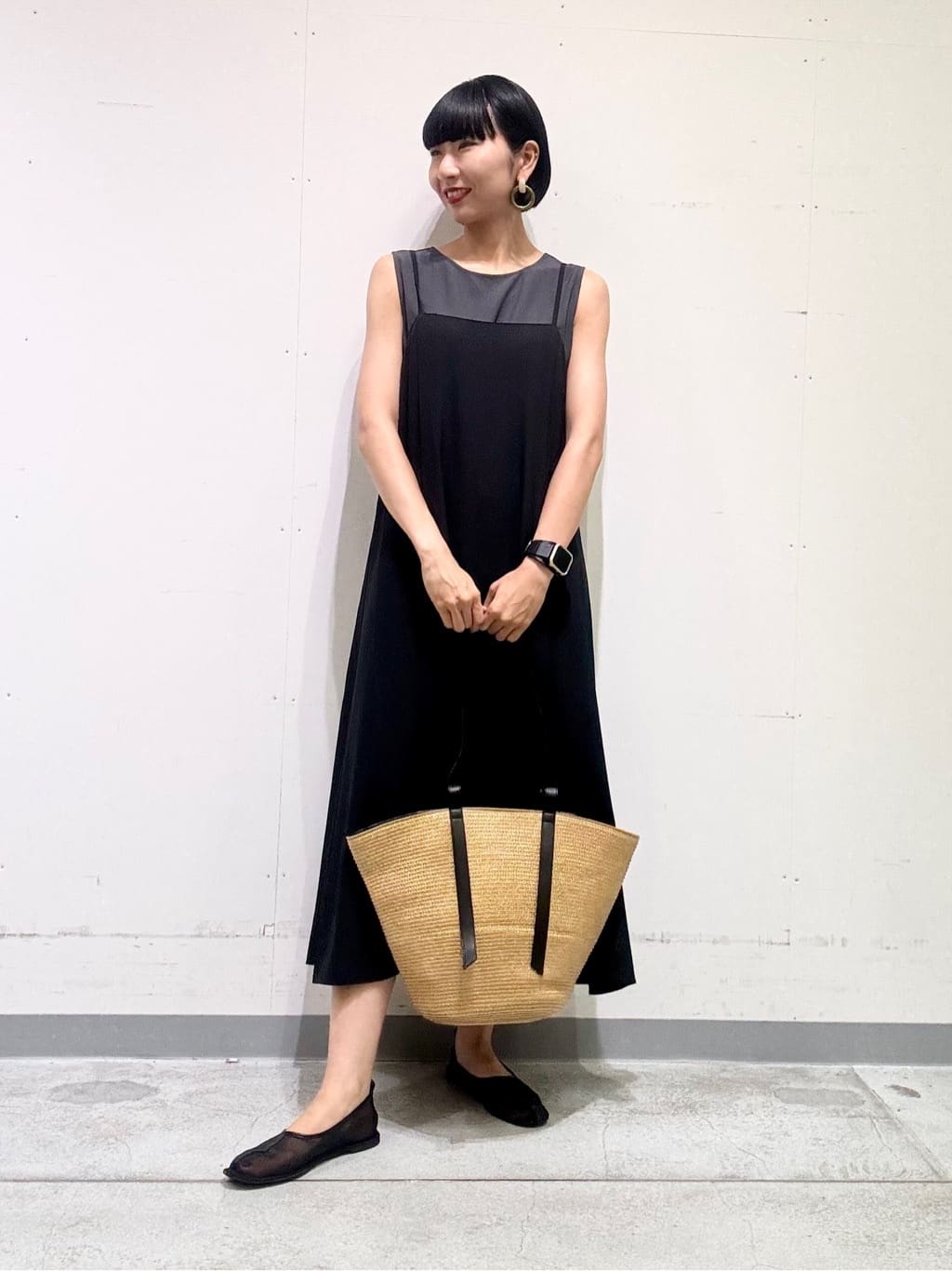 naoさんの「INDIVI｜【UVケア】エアリージョーゼット キャミワンピース」を使ったコーディネート