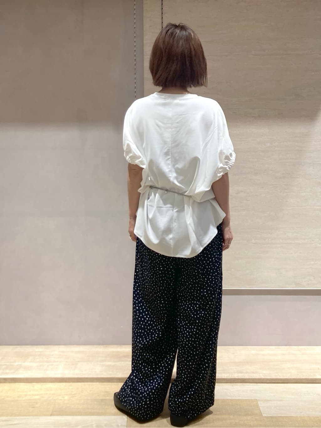たけねぇさんの「OPAQUE.CLIP｜【マルチWAY】ネックレスにもなるパール調チェーンベルト」を使ったコーディネート