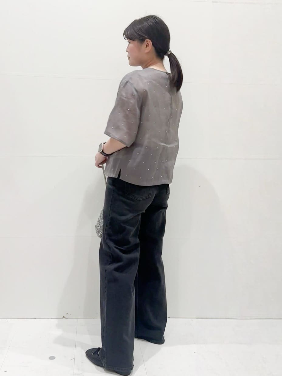 Minさんの「OPAQUE.CLIP｜シアービジューブラウス【手洗い可】」を使ったコーディネート