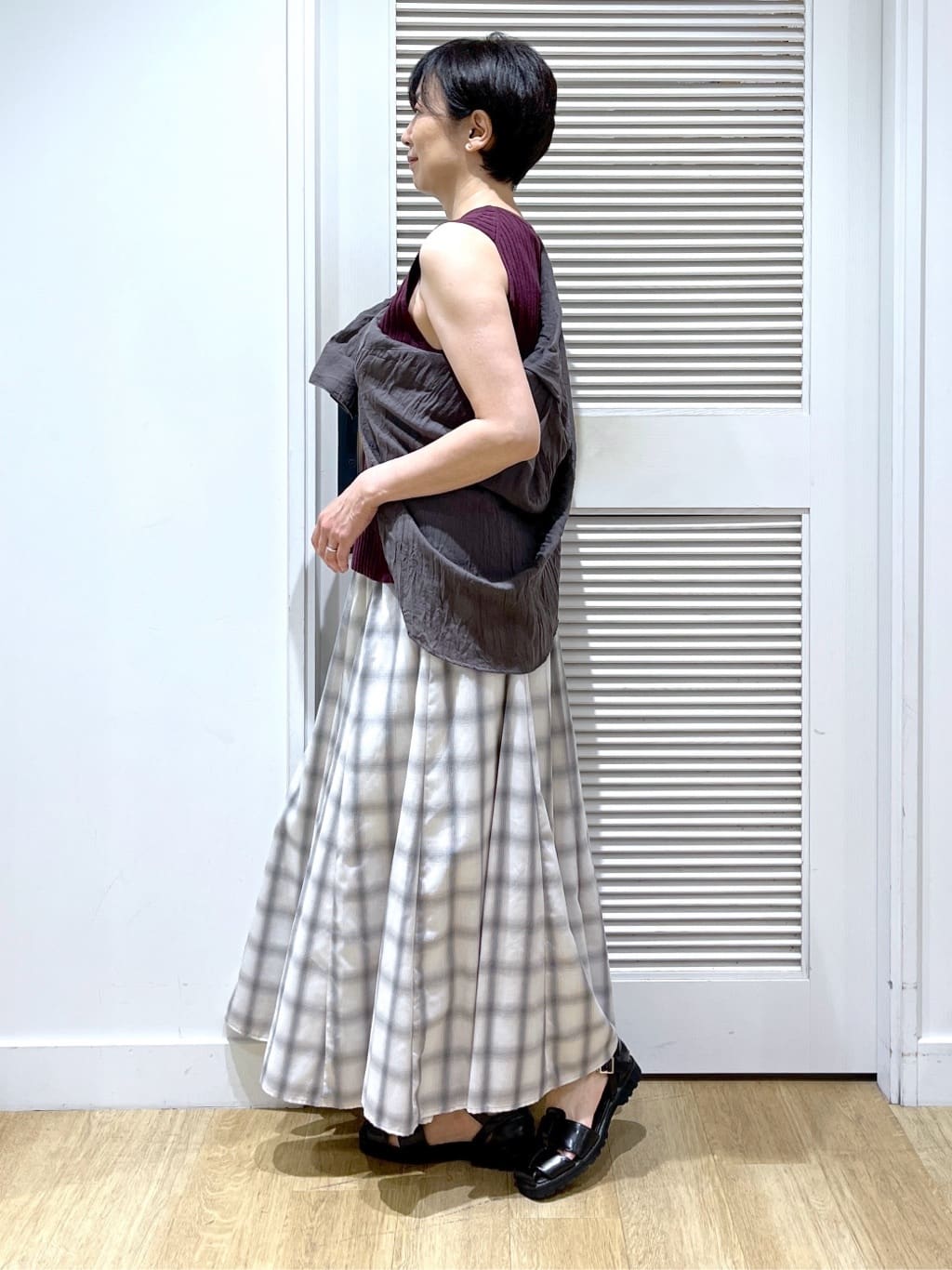 Miyazakiさんの「Dessin｜【洗える】オーガニックコットンフレンチスリーブ」を使ったコーディネート