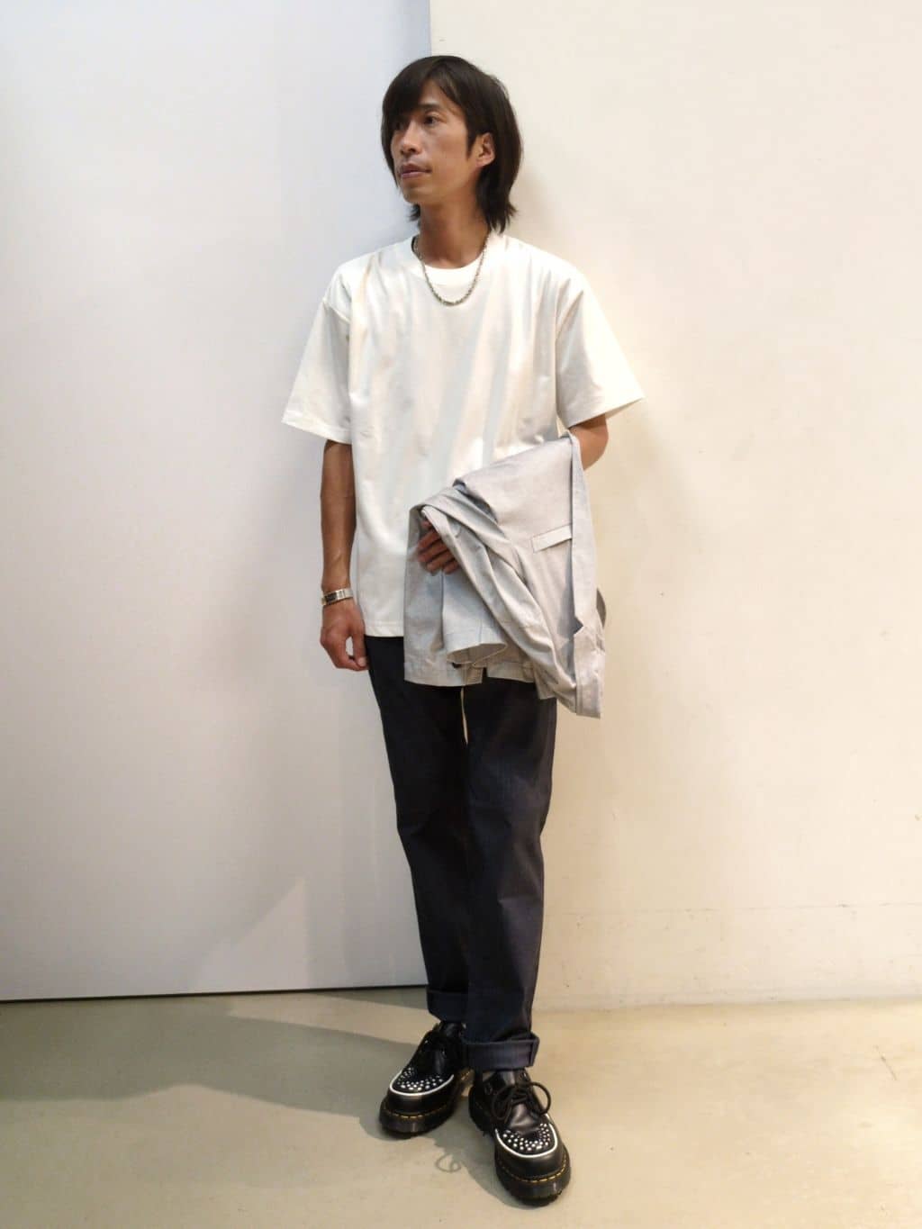 takeさんの「THE SHOP TK｜スマートムーブメッシュバーズアイジャケット【軽量/洗濯機OK/セットアップ可】」を使ったコーディネート