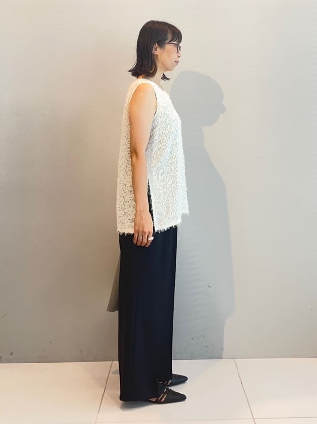 murayamaさんの「INDIVI｜【セットアップ可能】凹凸ストレッチ素材テーラードカラージレジャケット」を使ったコーディネート