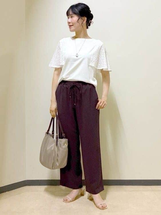  beni_gingerさんの「Reflect｜幾何レーススリーブプルオーバージャージ」を使ったコーディネート