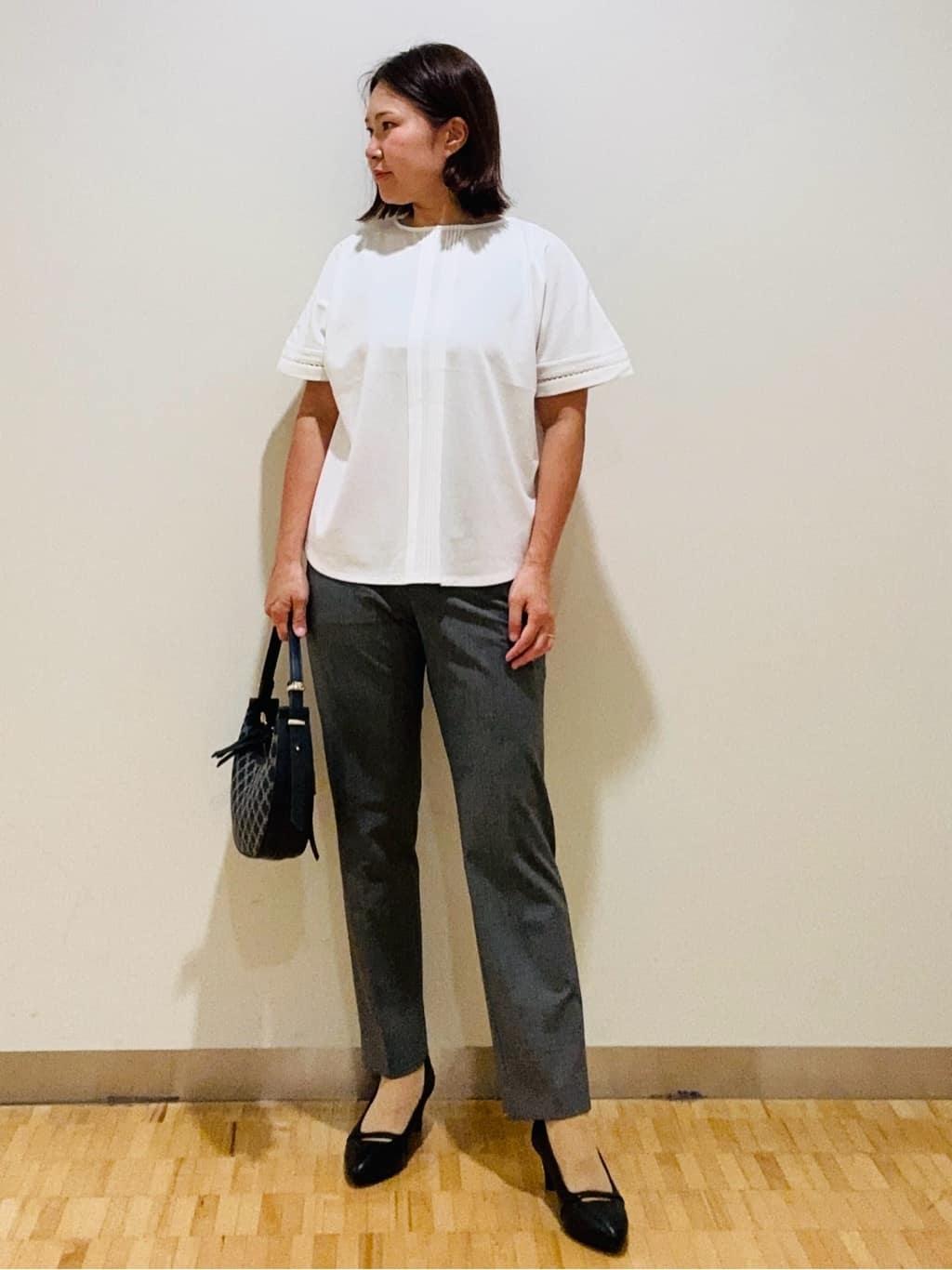 haseさんの「Reflect｜【私のパンツ／手洗い可】ベーシックテーパードパンツ」を使ったコーディネート