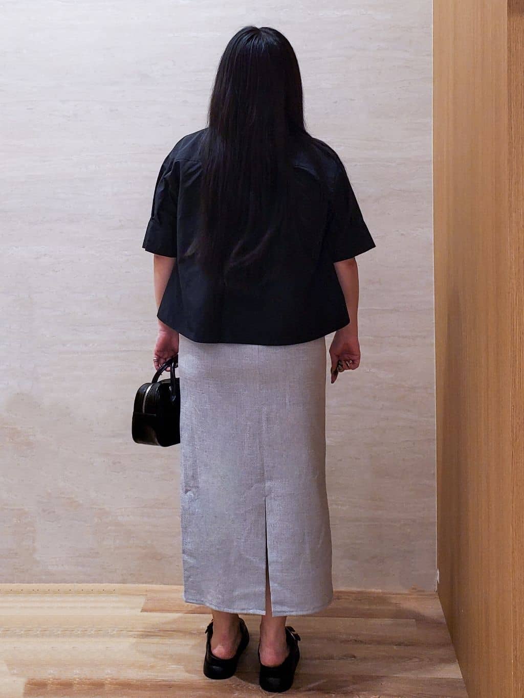 ちぃさんの「OPAQUE.CLIP｜ピンタックフレアシャツ【洗濯機洗い可】」を使ったコーディネート