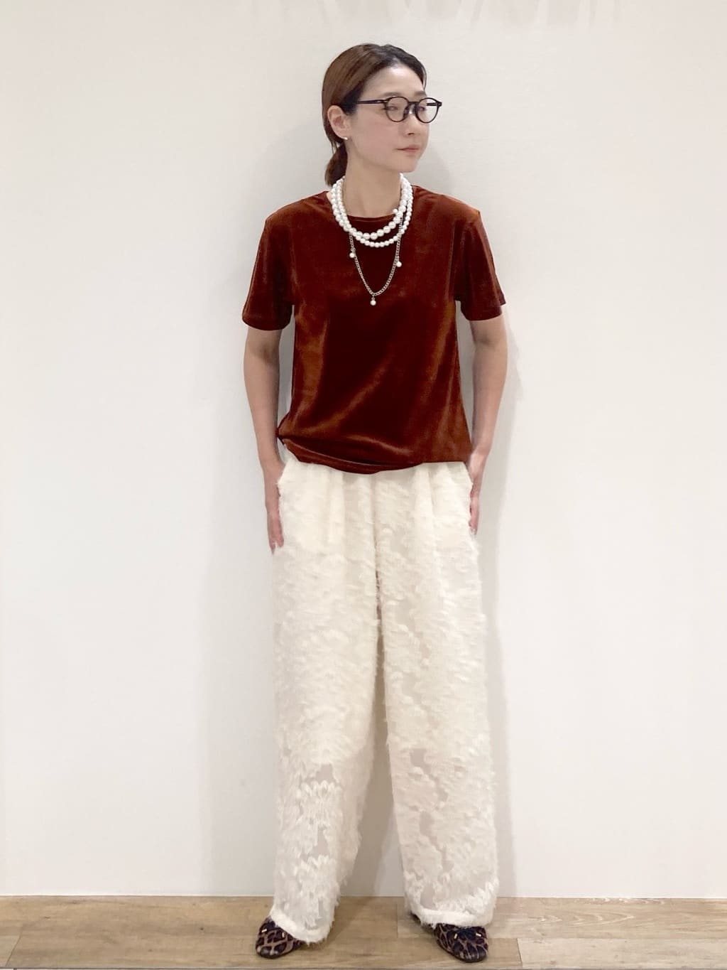 たけねぇさんの「OPAQUE.CLIP｜フロッキーチュールTシャツ【洗濯機洗い可】」を使ったコーディネート