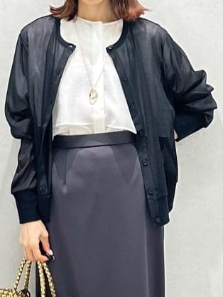 Miwaさんの「UNTITLED｜【後ろウエストゴム/ストレッチ性/オンオフ】ジャージナロースカート」を使ったコーディネート