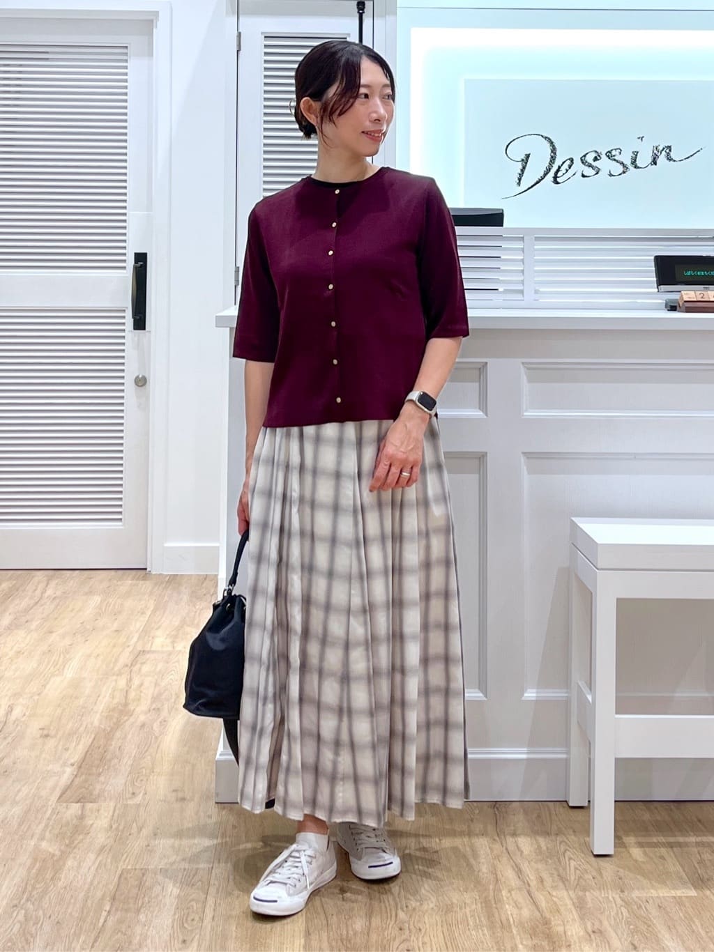 canaさんの「Dessin｜【UVカット/洗える】2WAY五分袖カーディガン」を使ったコーディネート