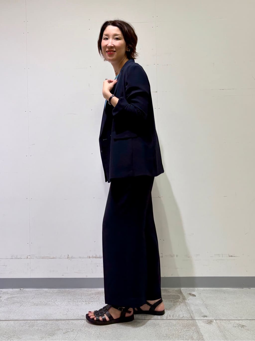 yuriさんの「INDIVI｜【着る日傘／遮熱／UVケア】ワイドパンツ」を使ったコーディネート