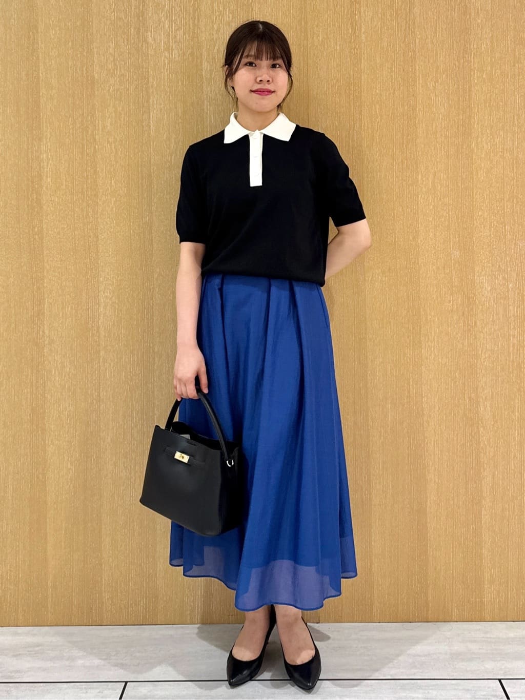 nanaさんの「UNTITLED｜【トレンド/きれいめ】5分袖ポロニット」を使ったコーディネート