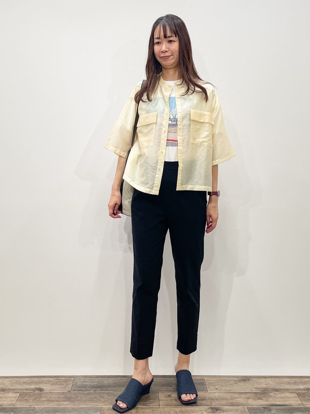 Aikoさんの「OPAQUE.CLIP｜風景イラストプリントTシャツ」を使ったコーディネート
